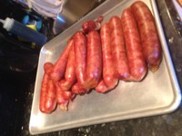 I made hot dogs for this one Barbecue now out of the smoker