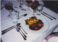 an early dinner party at our San Bruno house