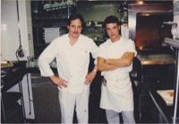 Me with the area supervisor in my first kitchen, the  Embassy Suites in Burlingame