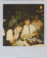 Dolly and the cake I mad for her going away part, cool people do NOT smile.