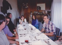 an early dinner party at our San Bruno house