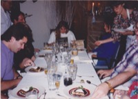 an early dinner party at our San Bruno house