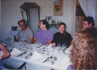 an early dinner party at our San Bruno house