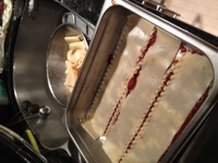 Lasagne under construction