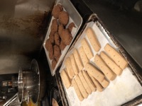 Short bread and oatmeal cooking for some party or other