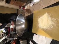 thats grated chocolate silk I make and use to temper the chocolate